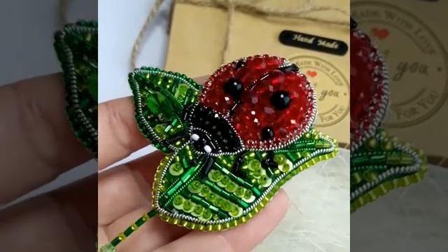 "Божья коровка, солнышко, жук". Брошь, украшение