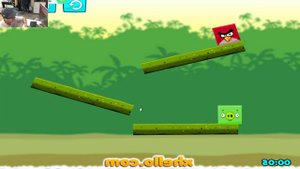 Angry Birds Kick Piggies - ROUND STELLA KICK ALL SMALL SQUARE PIGGIES TO RESCUE RED BIRDS!