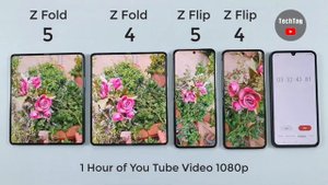 Samsung Z Fold 5 vs Z Fold 4 vs Z Flip 5 vs Z Flip 4 Battery Drain Test | BATTERY TEST