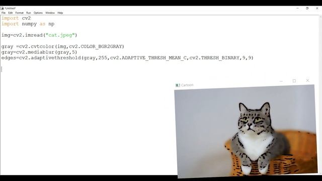 How to create Cartoon Effect using Python | OpenCv With Python