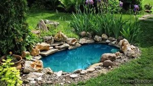 Водоём в саду. Несколько идей для дома, дачи, сада #водоём #дача #сад