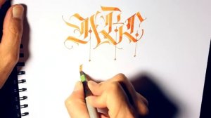 Parallel Pen Calligraphy - A - F Caps