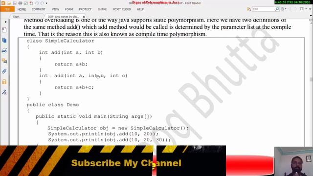Java Polymorphism With Types | Difference Between Run time and Compile Time Polymorphism in HINDI