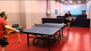 Тренируем противодействие шипами ДШ против атак на BH Садовский С. - Чирков А. настольный теннис
