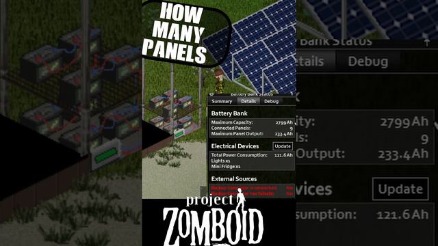 How Much Solar Do I NEED!? #mod #projectzomboid