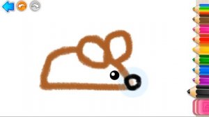 Рисовалка! Учимся рисовать Мышку малышку. Раскраски