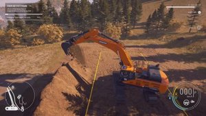 Construction simulator - экскаватор Doosan DX530LC-5B за работой. Погрузка и вывоз грунта.