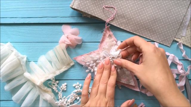 Скрапбукинг МК: как сшить мягкую звездочку из ткани для новогоднего украшения / Шьем звездочку