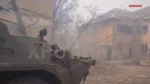 Работа БТР и личного состава по прикрытию эвакуации раненого ( эксклюзив )