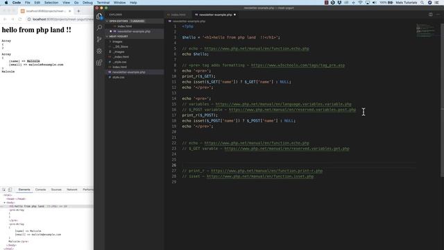 PHP Basics to Handle a Form Submission