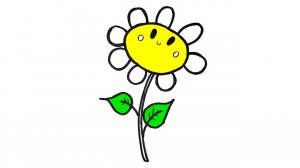 Рисуем цветок - Рисунки для детей