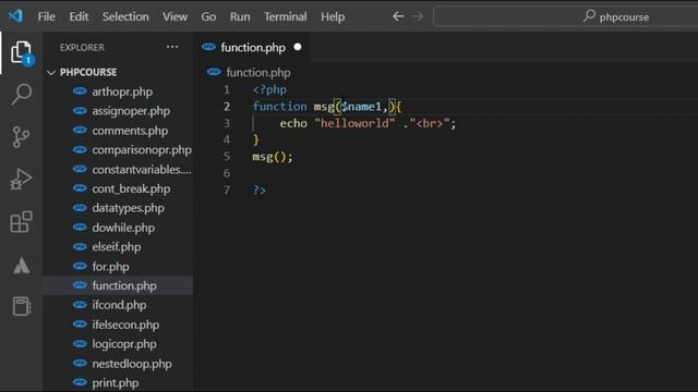 Php Functions with parameters| Php Course| Video#25| function with parameter in php|Grow Your Skill