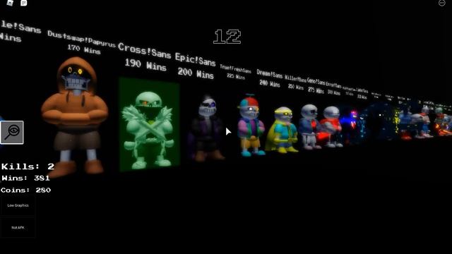 Undertale: Судный день roblox все сансы от 0 Win до 350 Win смотреть онлайн