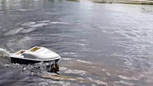 Прикормочный кораблик 2й тест на 4S и 3S (проверка винтов 48, 50, 55 и 60 мм) Bait boat 2nd test