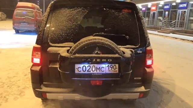Диодные фонари на Митсубиси Паджеро 4