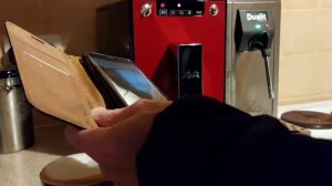 The Melitta Caffeo Solo Machine E950-204 teamed up with the Dualit Cino Milk Steamer/Frother