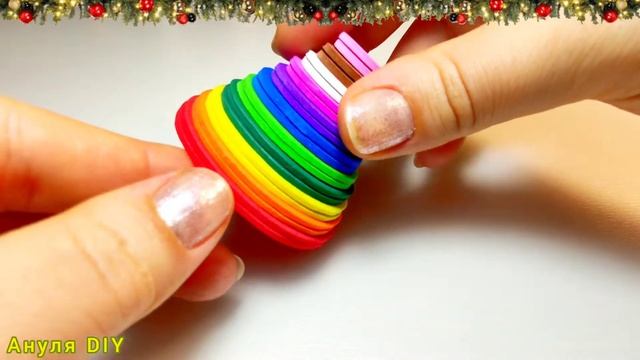 Елочная игрушка из фоамирана Пирамида своими руками пошаговый МК | Новогодняя Поделка в школу садик