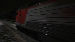 Тепловоз 2ТЭ25КМ-0434 (ТЧЭ-46) следует резервом.