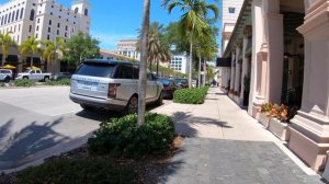 Coral Gables Miracle Mile Miami Florida Walk Tour 4k