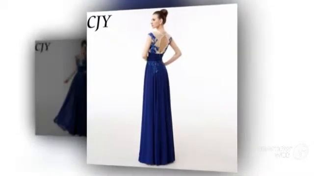 2015 мода королевский синий шифон линия ну вечеринку платья спинки аппликация длинные плат смотреть онлайн