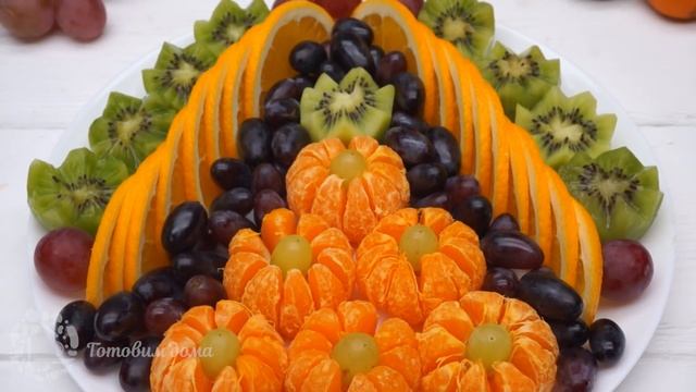 5 Фруктовых Тарелок на День рождения! Красивая Фруктовая Нарезка на Праздничный стол! Ножи Самура