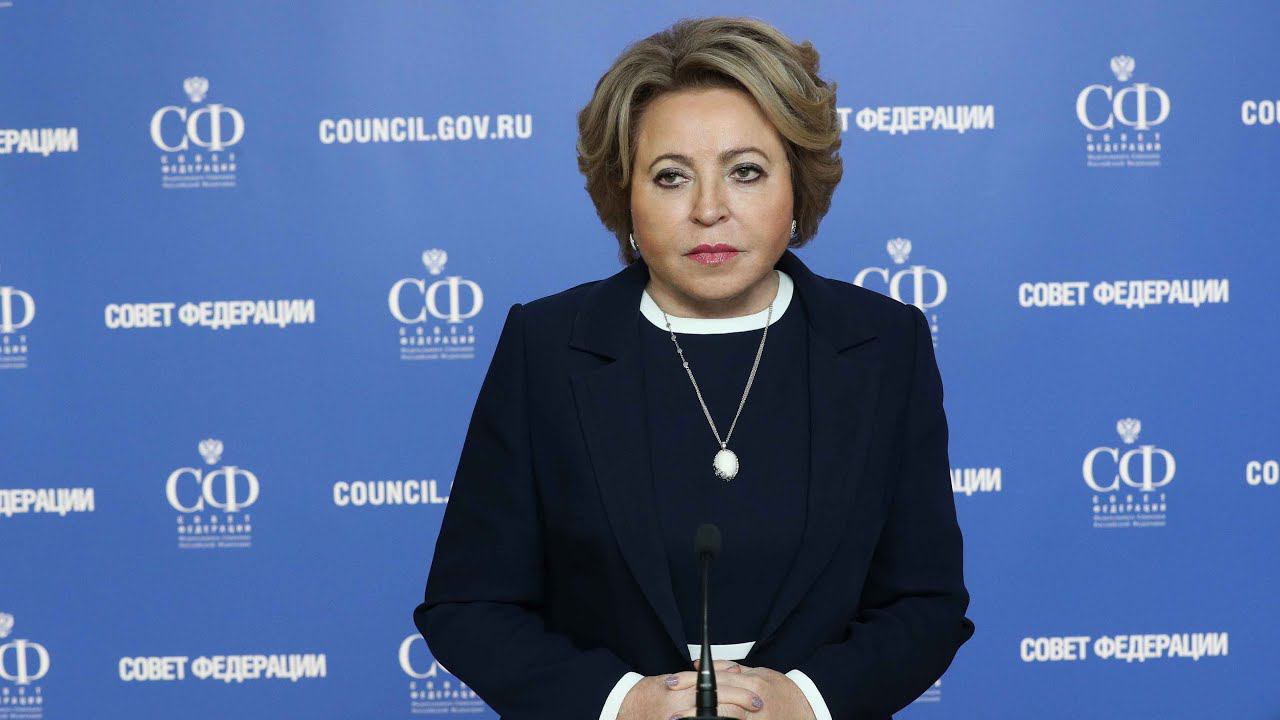 Подход к прессе Валентины Матвиенко в рамках 513-го заседания Совета Федерации