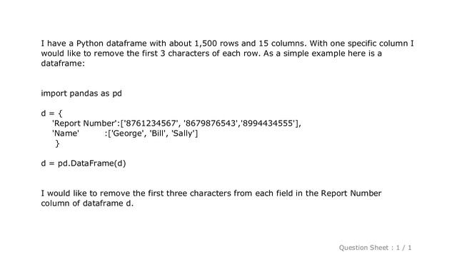Pandas : Remove first x number of characters from each row in a column of a Python dataframe смотреть онлайн