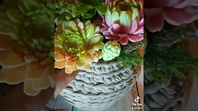 связали крючком кашпо для мыльных букетов