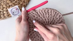 ? МОДНАЯ СУМКА 2023 ГОДА!!! Круглая сумка крючком из трикотажной пряжи, сумка из трикотажной пряжи)