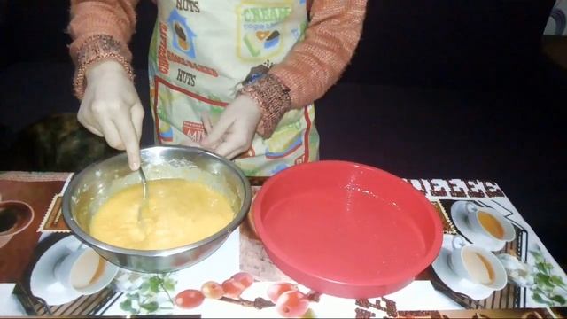 Ароматный пирог из тыквы с ягодами