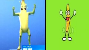 Фортнайт.Банан танцует под песню мама сшила мне штаны из берёзовой коры.