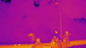 Fireworks in a thermal camera - Happy Fourth!