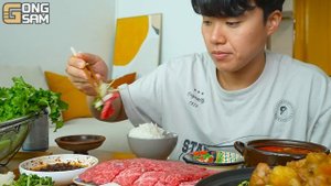 ASMR MUKBANG 집밥 직접 만든 대왕소갈비찜 육회 김치 먹방! FIRE NOODLE & KOREAN HOME MEAL EATING SOUND!