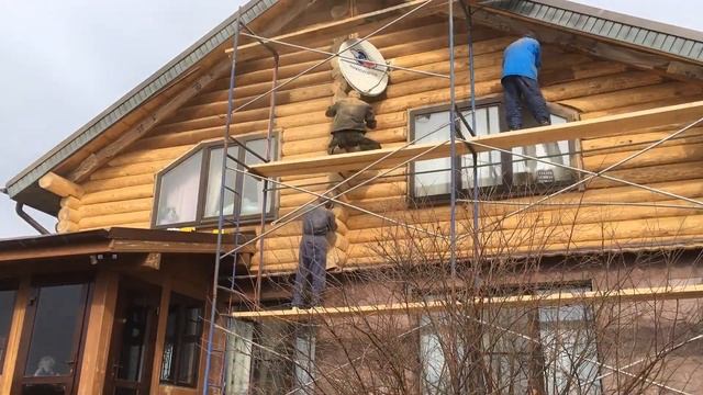 Шлифовка сруба. смотреть онлайн