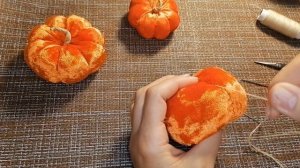 Тыква-игольница, интерьерная тыква. Декор для дома своими руками легко и быстро!