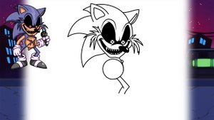 HOW TO DRAW SONIC EXE (LORD X) | Friday Night Funkin (FNF) - Easy Step By Step Tutorial
