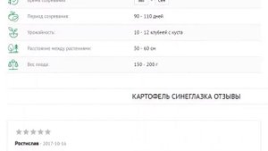 Картофель синеглазка заказать