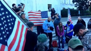 Joey Gibson prays