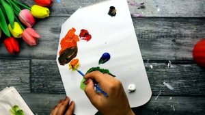 КАК СМЕШИВАТЬ ЦВЕТА • Оранжевый, фиолетовый, зеленый, коричневый • Из трех красок