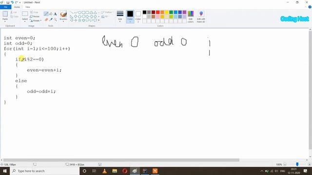 Sum of odd and even numbers from 1 to 100 in java  | sum of odd numbers | sum of even numbers