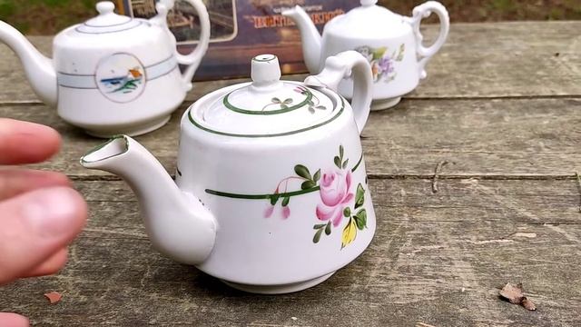 Антикварный чайник-заварник "Кархалевский фарфоровый завод".1940г. смотреть онлайн