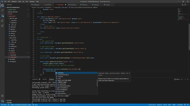 Django Live Search Using Ajax and Javascript || Django-Ajax || Django with javascript