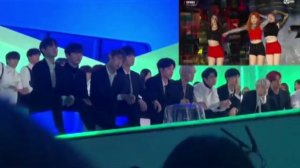 WANNA ONE REACTION TO GWSN, GWSN & NATURE DANCE @ MAMA 2018