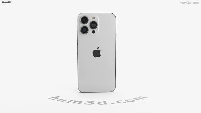 Apple iPhone 14 Pro Max Silver 3D model by Hum3D.com смотреть онлайн