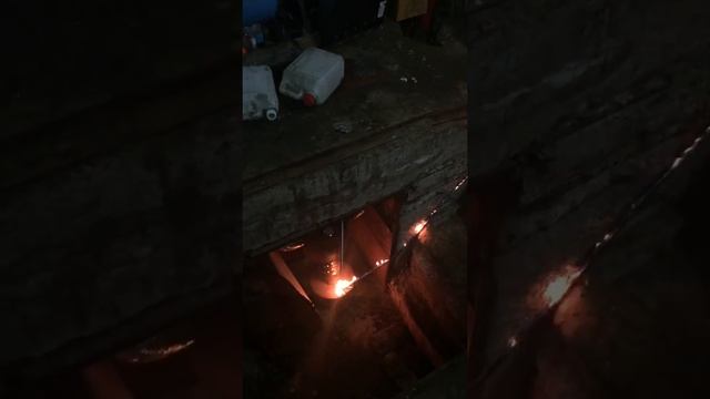 Первая проба удаленного запуска печи на отработанном масле смотреть онлайн