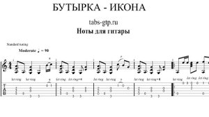 Бутырка - Икона | Табы | Ноты | На Гитаре