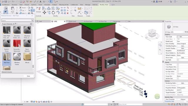 Revit Tutorials - Easy way to apply materials on surface in Revit смотреть онлайн