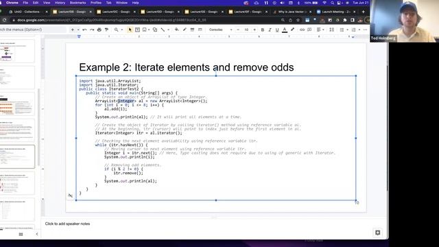 CSCI2120 - Lecture 10A:  Collections - Iterator interface