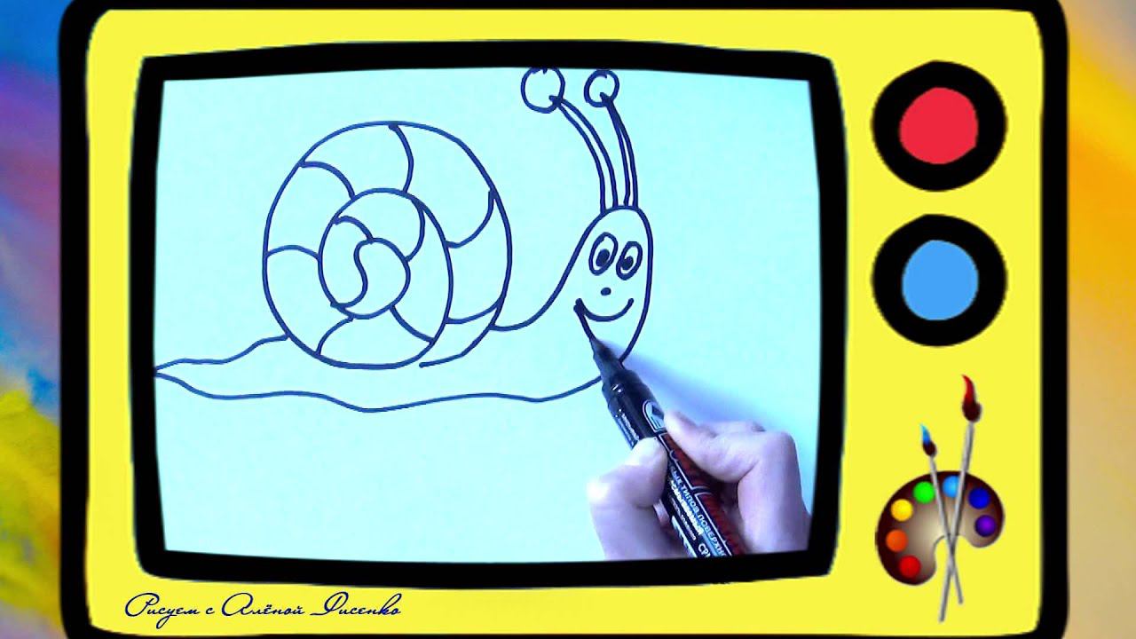 Как нарисовать улитку. Оживающие рисунки / How to draw a snail