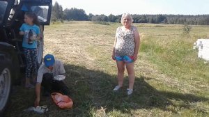 Грибы,обед в поле ,сенокос и снова сено!